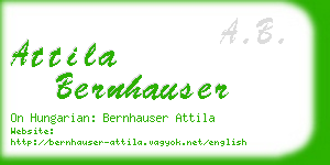 attila bernhauser business card
